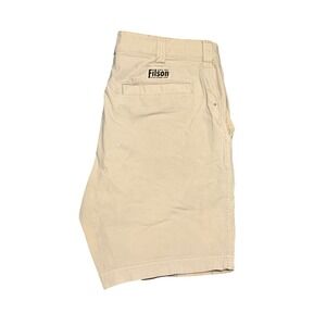 Filson Mens Khaki Tan Chino Shorts Size 34 Stretch Cotton Outdoor Casual